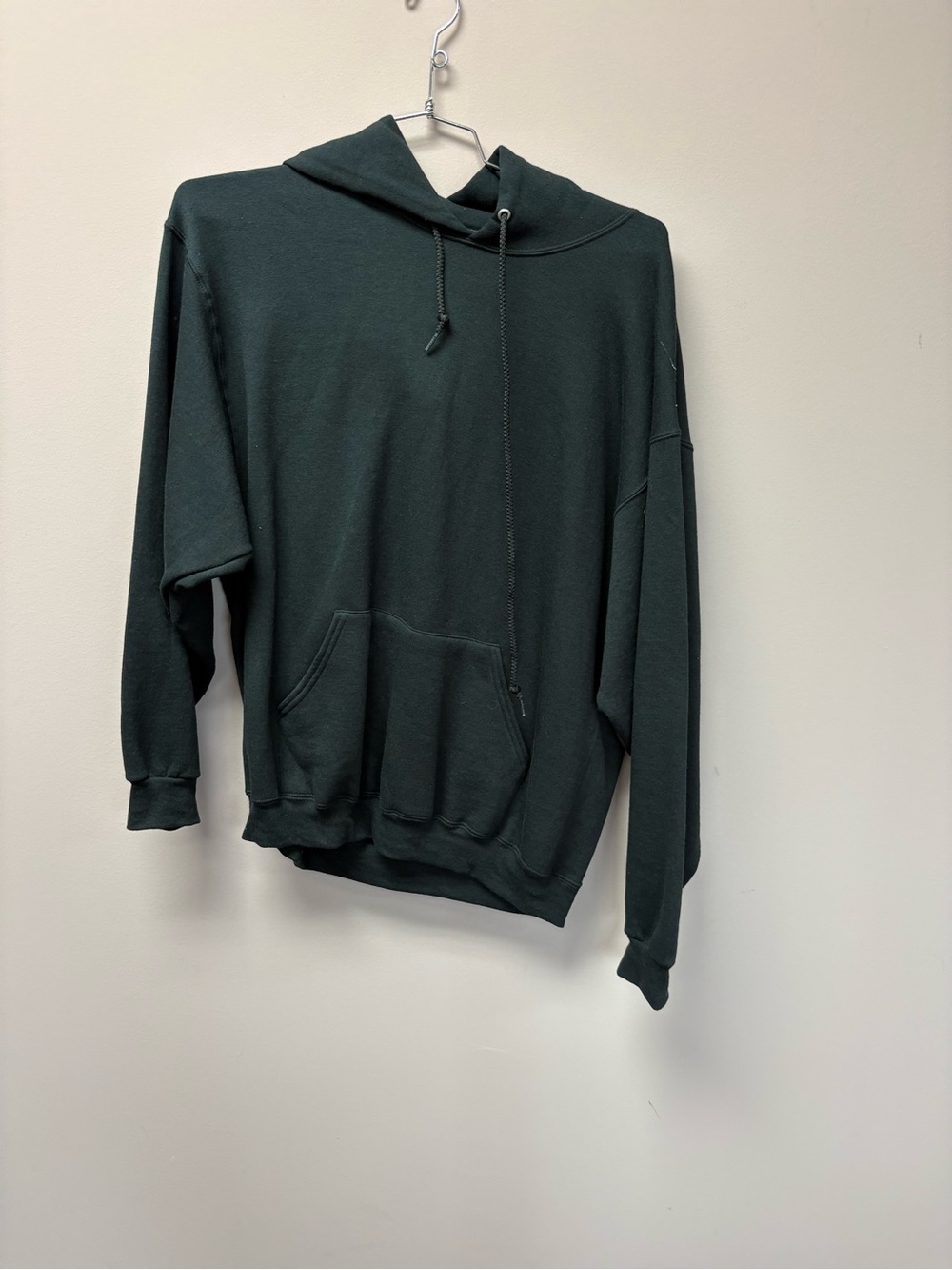 Jerzees Super Sweats NuBlend Hoodie Mens XL Forest Green Blank Pullover Fleece